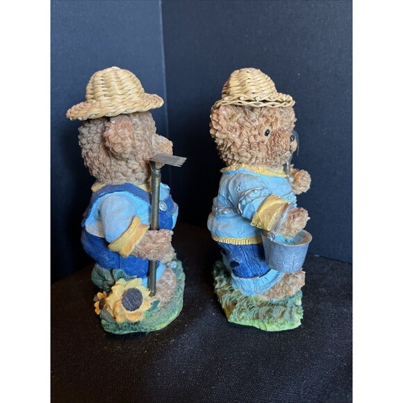 Vintage K’s Collection Teddy Bear Working Gardening Figurines Lot Of 2 - Picture 3 of 10